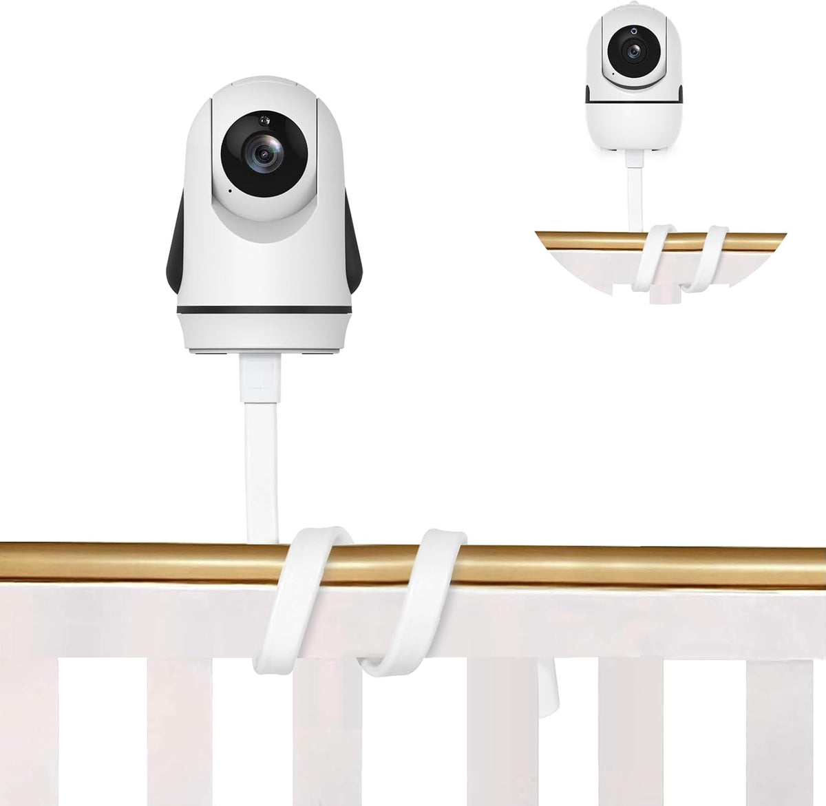 HelloBaby Flexible Baby Camera Mount Monitor Stand Baby Monitor Holder Attaches to Crib Cot Shelves or Furniture