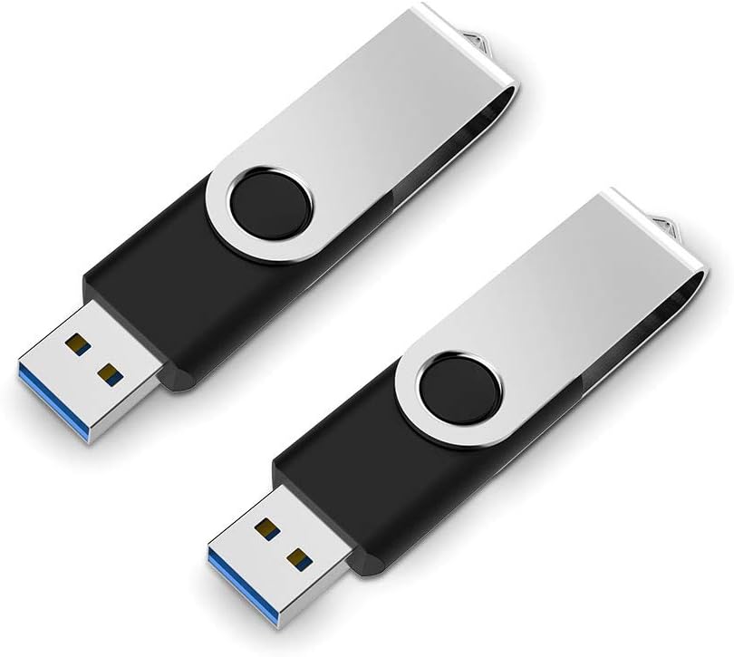 Aiibe 10 Pack 16GB Flash Drives - USB 3.0 Thumb Drive (Black)