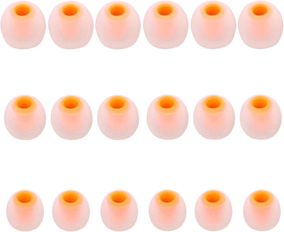 Earbud Replacement Tips Silicone Earbud Tips Earbud Covers Fit for in-Ear Headphones (Inner Hole 3.8mm -5.1mm) Earbud Rubber Tips Eartips 9 Pairs S/M/L