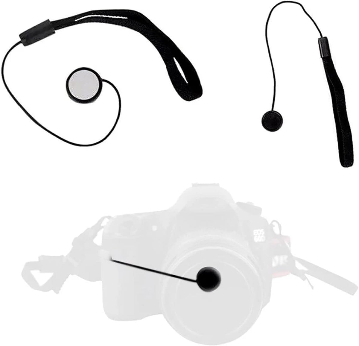 hejhncii 5PCS Lens Cover Rope DSLR Lens Cap Holder Belt Nylon Keeper Anti-Lost Wrist Strap Cord String Leash for SLR