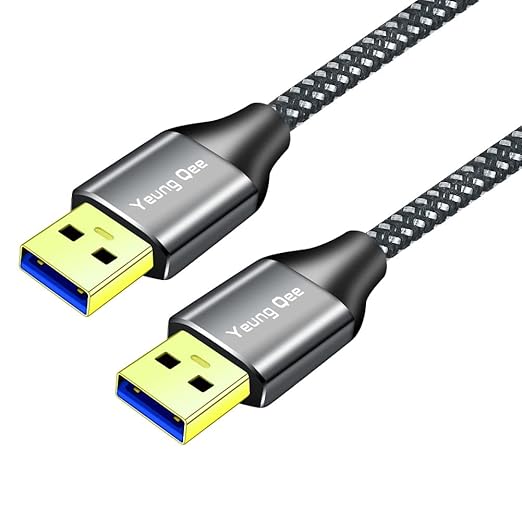 Yeung Qee USB 3.0 A to A Male Cable 20 ft,Super Speed Type A Male to Male Cable USB 3.0 Double End USB Cord for Hard Disk, Cameras,Laptop Cooler, DVD Player and More (20FT/6M)