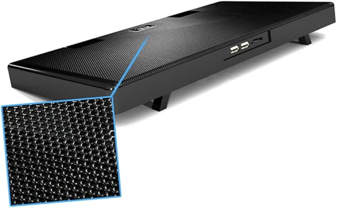 USB Laptop Cooling Pad with 5 Fans Cooler Base Anti-Skid Multi-Angle Adjustable Cooling Stand for Notebooks and Gaming Laptops