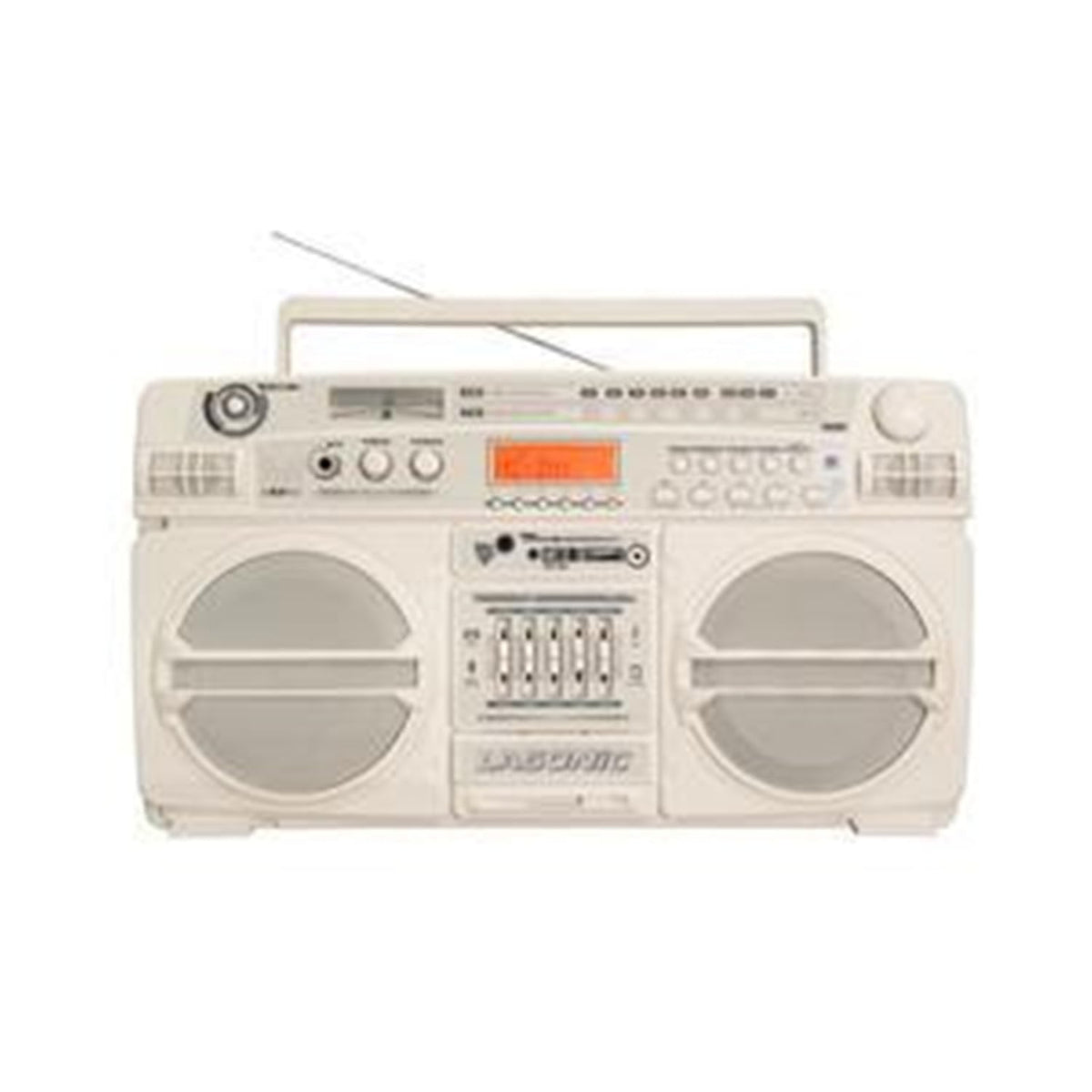 Lasonic i-931BT BoomBox BLUETOOTH AM/FM EQ USB SD AUX w/ Remote Built-In Battery - White