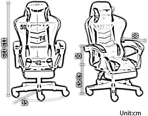 Office Chair E-Sports Chair Ergonomic Office Chair High Back Gaming Chair Swivel Chair Racing Chair Office Chair Computer Chair Chair (Color : Orange#1) Needed