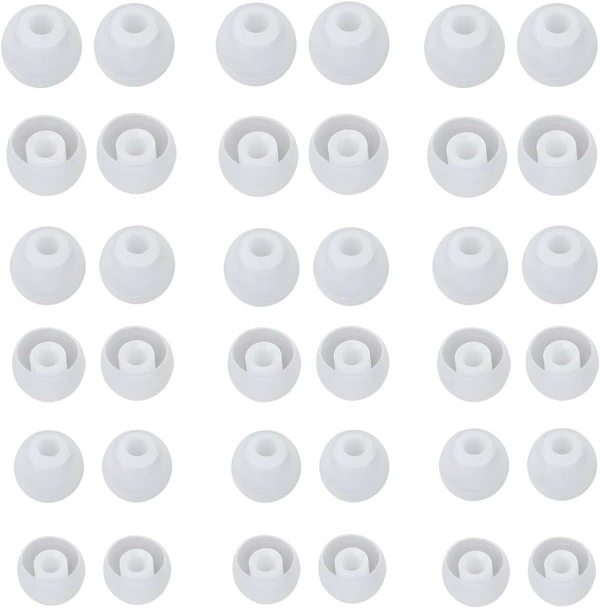 Earbud Replacement Tips Silicone Earbud Tips Earbuds Cushions for Fit Most in-Ear Earbuds(Inner Hole 3.8mm -5.5mm) Headphone Rubber Tips Eartips 18 Pairs S M L