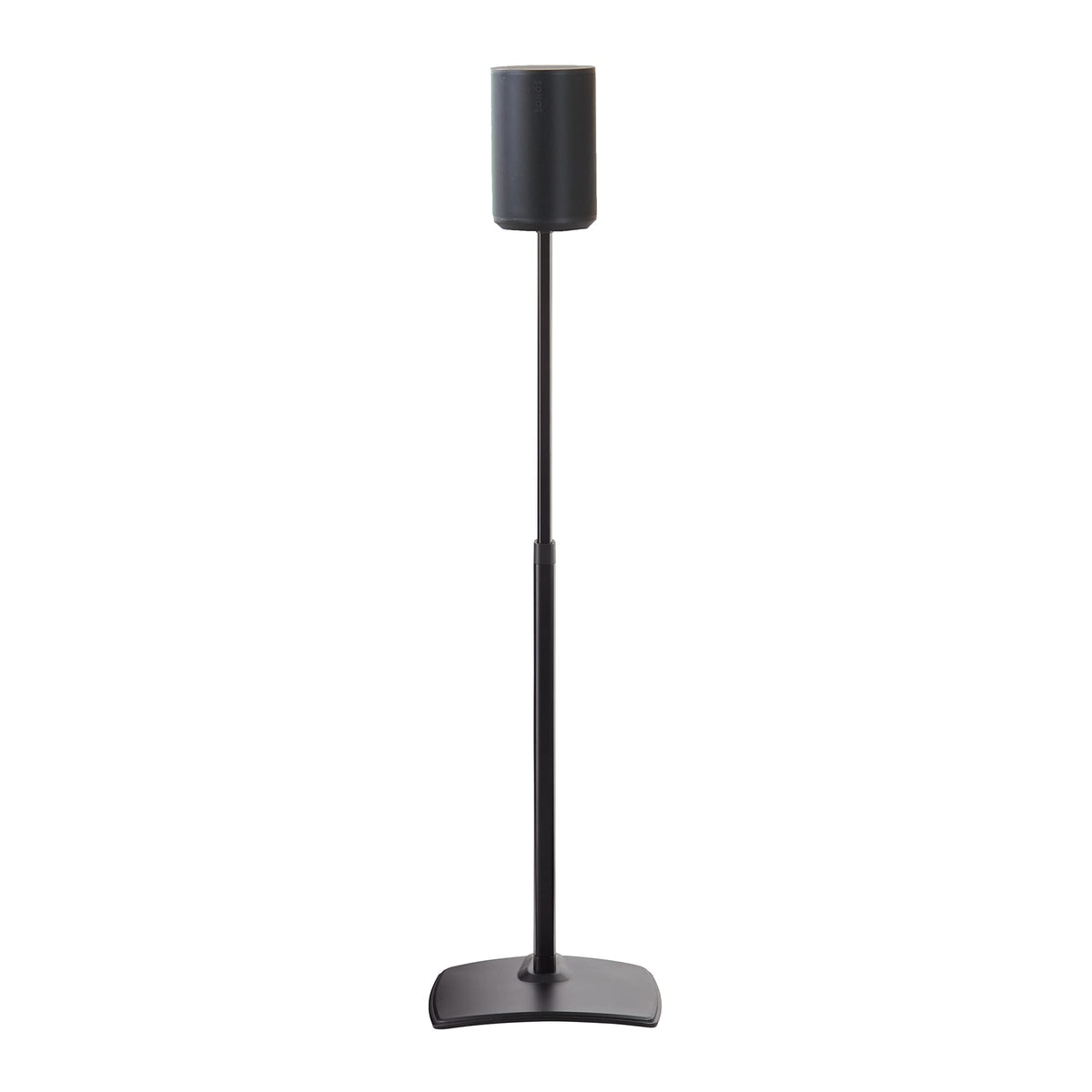 Sanus Speaker Stand for Sonos Era 100 Speakers - Height Adjustable Single Stand w/Easy 3 Step Install - Includes Rubber Feet & Carpet Spikes - Black