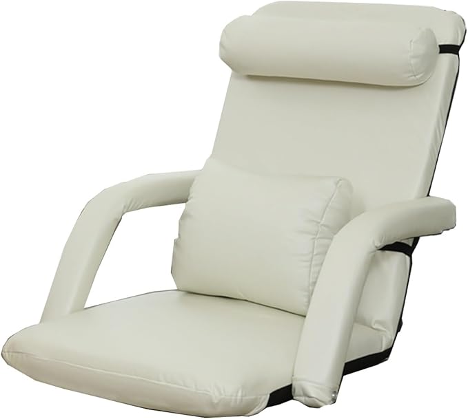 BTZHY Floor Chair Floor Chair with Backrest Foldable Floor Chair Adult Lazy Sofa Meditation Chair Window Chair Multi-Angle Floor Seating Reading Chair Floor Couch Recliner Gaming Floor Chairs(/Beige)
