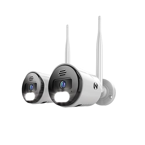Night Owl Sp, Llc Night Owl Wi-Fi IP 4K HD Indoor/Outdoor Dual Spotlight Cameras with 2-Way Audio, Preset Voice Alerts and Built-in Camera Siren