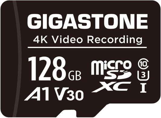Gigastone 128GB A1 V30 1-Pack, 4K 100MB/s 10, Micro SD Card Video Pro, Security Camera, Dash Cam, Drone, MicroSDXC