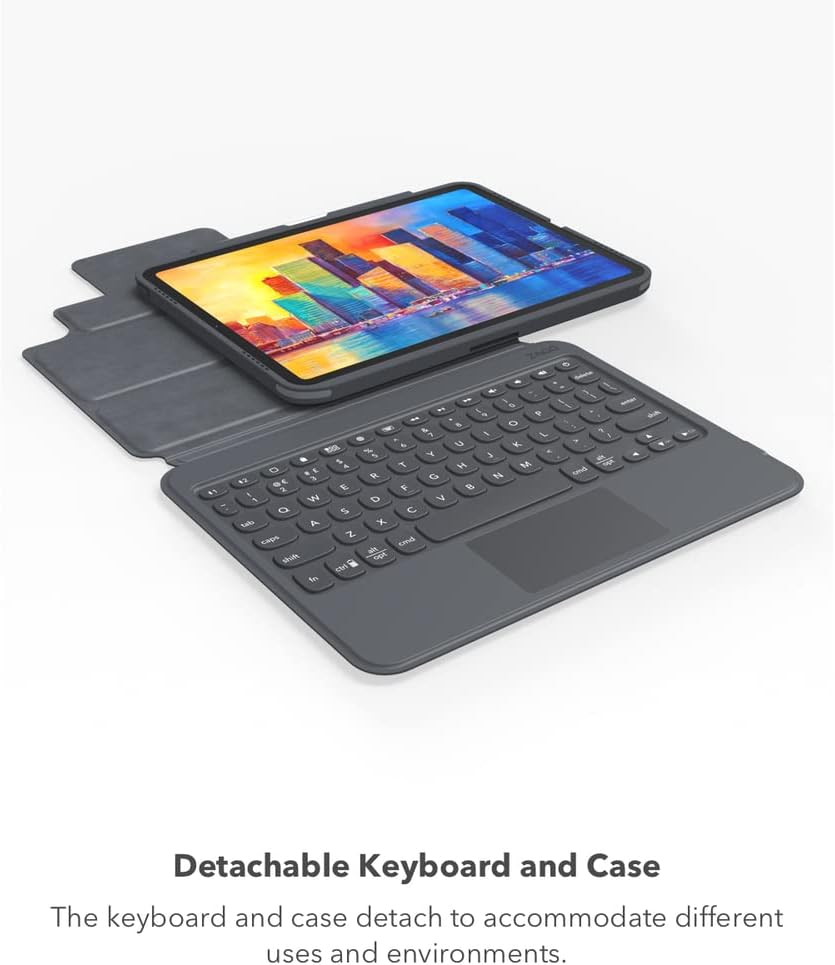 ZAGG Pro Keys Wireless Keyboard & Detachable Case for iPad Pro 12.9 - Backlit Keys, Apple Pencil Holder, 6.6ft Drop Protection
