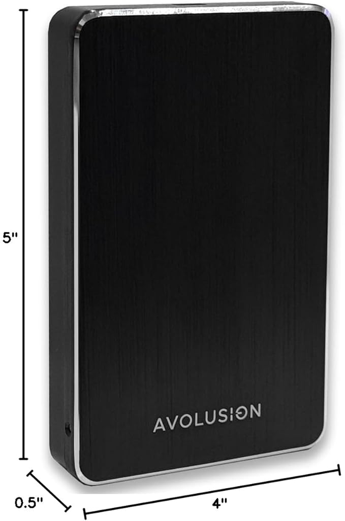 Avolusion M2 Series 1TB USB 3.0 Portable External Gaming Hard Drive (for PS4 / PS5 or Windows OS Laptop/PC) (Renewed)