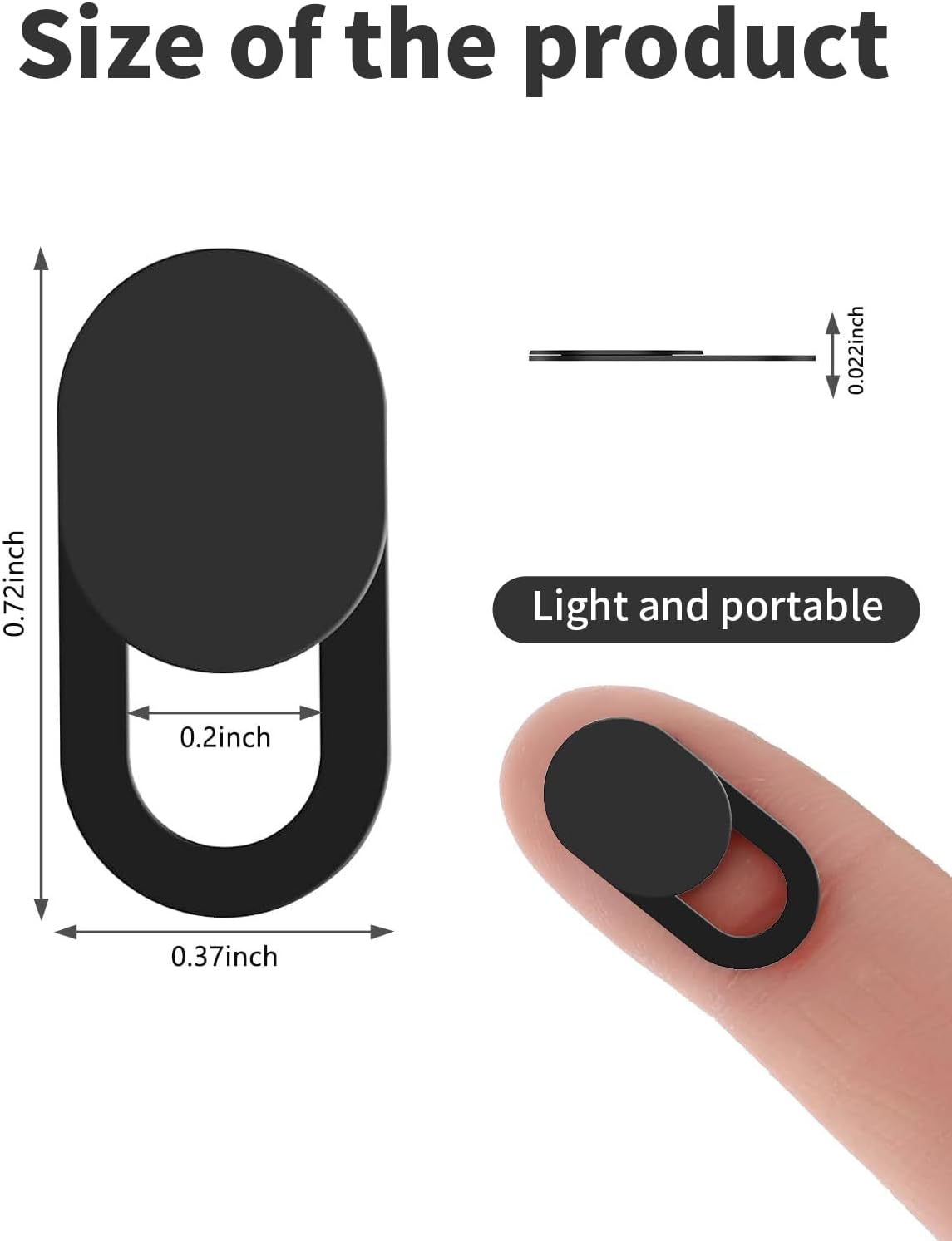 8 Pack 0.027in Webcam Cover Slide - Ultra Thin Camera Privacy Cover for Laptop, Desktop, PC, MacBook Pro, iMac, Mac