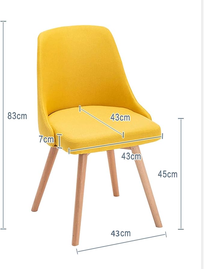 Mlaea Dining Bedroom Living Room Chair Gaming Club Bar Chair with Backrest Office Conference Reception Chair 43 * 43 * 84CM(Size:43 * 43 * 84CMColor:G)