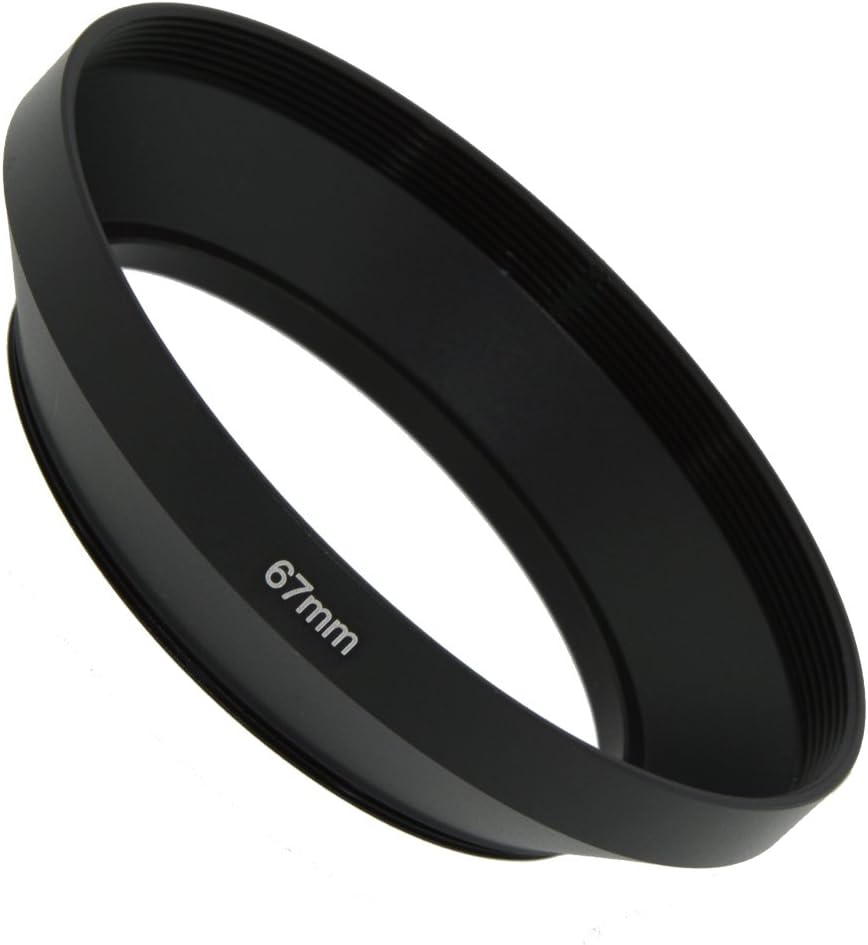67mm 1 77mm >16mm SIOTI Lens Hood, Oxidation Matte Anti Reflective Treatment, Aluminum Alloy, with * Lens Cap