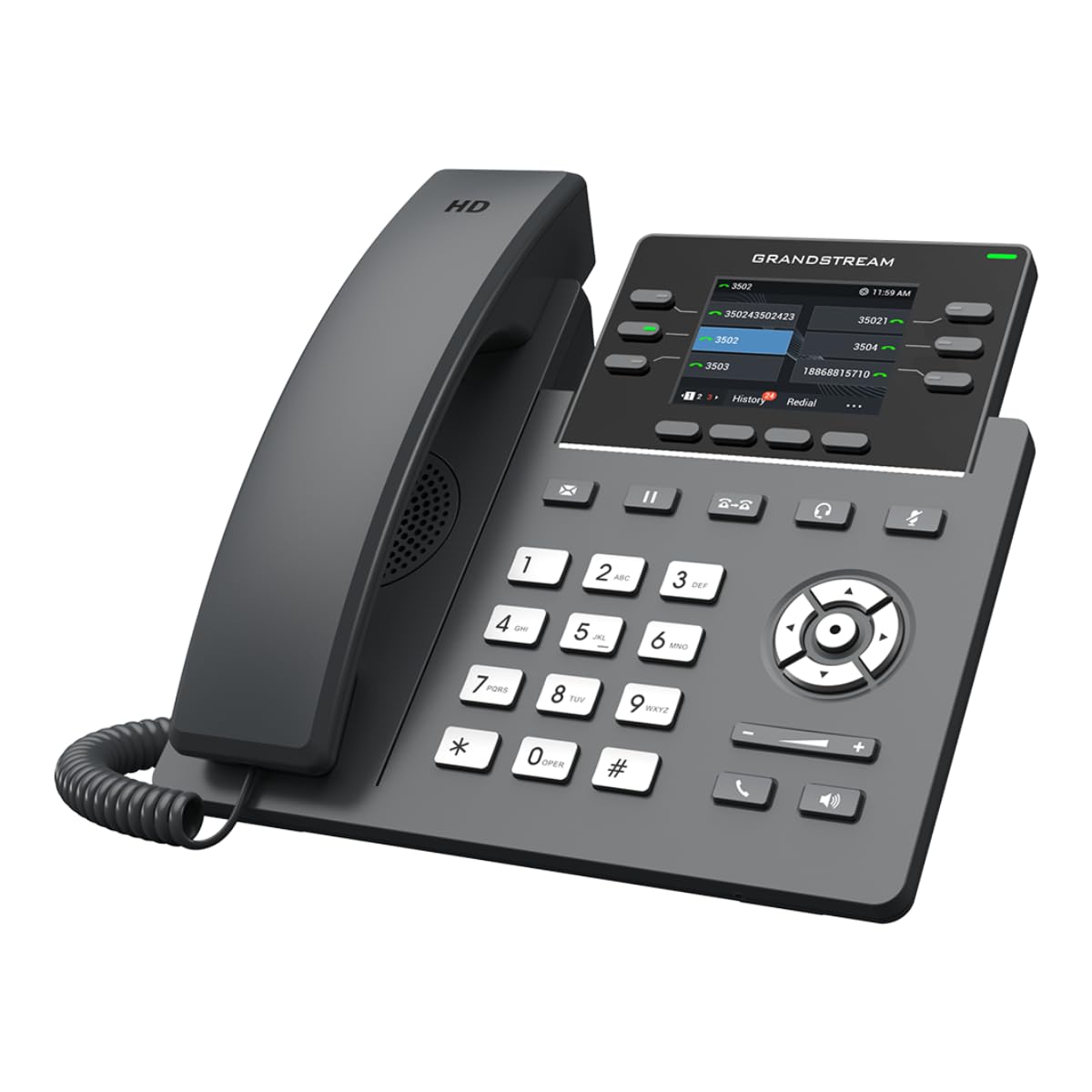 Grandstream GRP2613 IP Phone | 6 Lines, 4 SIP Accounts | 2.8-Inch Color Display | Dual-Port Gigabit Ethernet with Integrated PoE