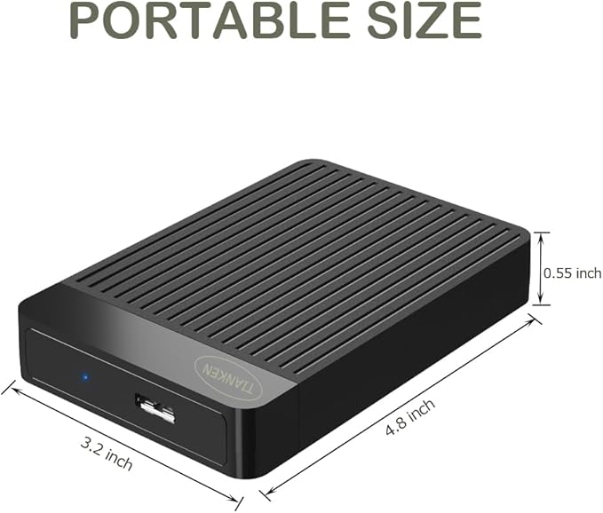 1TB Ultra Slim Portable External Hard Disk Drive 2.5'' USB 3.0 HDD Storage for Mac PC Laptop PS4 Xbox one