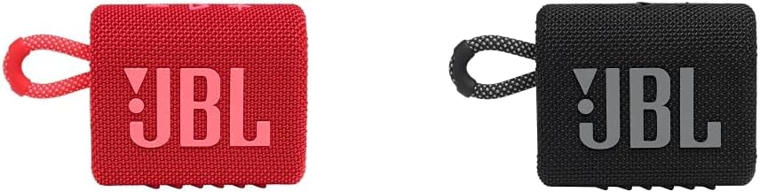 JBL Go 3 Portable Bluetooth Speakers (JBLGO3REDAM) and (JBLGO3BLKAM)
