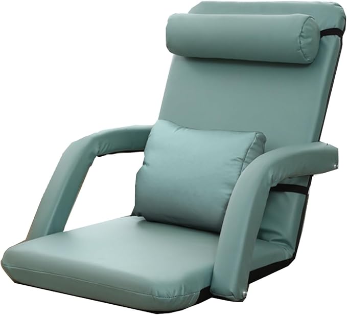 GIZNXBA Floor Chair with Adjustable Back Support Multi-Angle Floor Seating Reading Chair Floor Gaming Chair Meditation Chair Couch Recliner Gaming Floor Chairs(/Green)