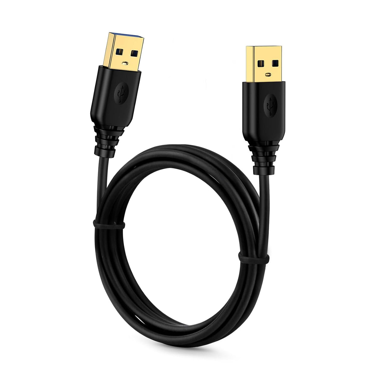 6FT, USB3.0 /3A USB to USB Cable Male to Male A to A USBA to USBA, USB-A to USB-A,Double Sided Data Transfer Charging