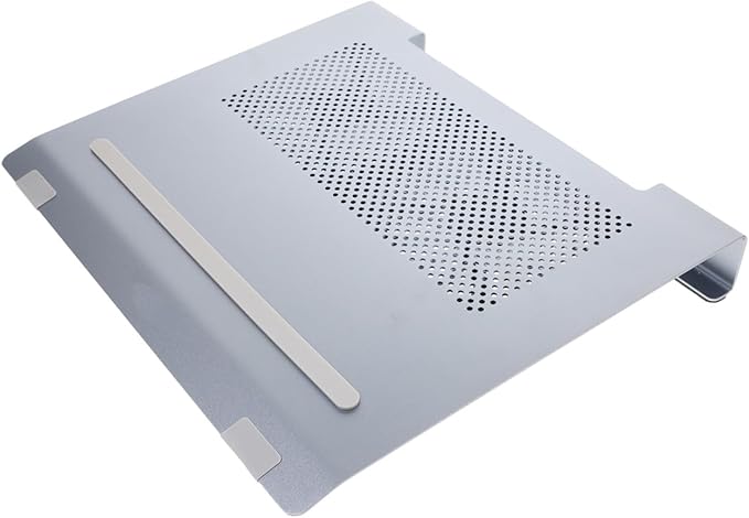 Aluminum Alloy Laptop Cooler Stand with RGB LED Fan Quiet Air Cooling Pad for Laptops Height Ergonomic Riser Anti-Slip Stable Mesh Surface