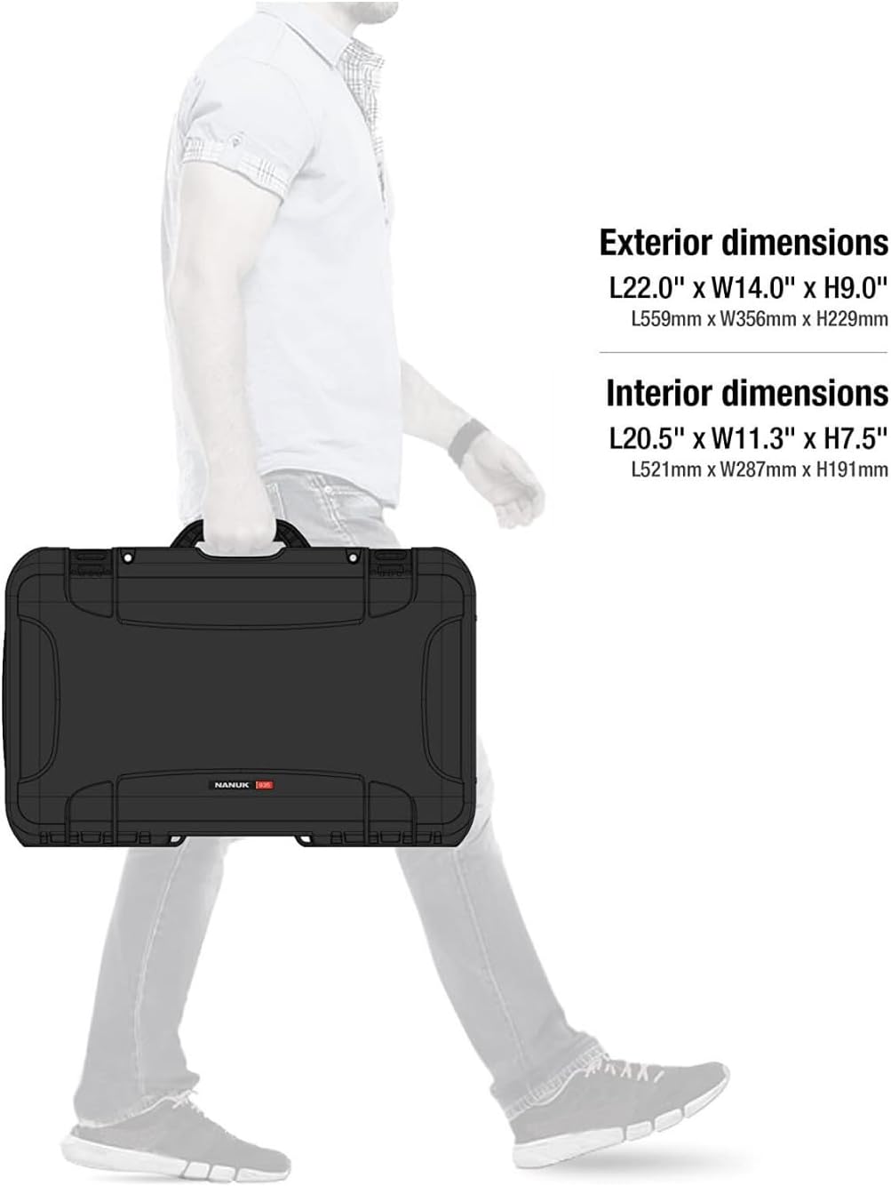 NANUK Wheeled Series 935 Lightweight NK-7 Resin Waterproof Protective Case