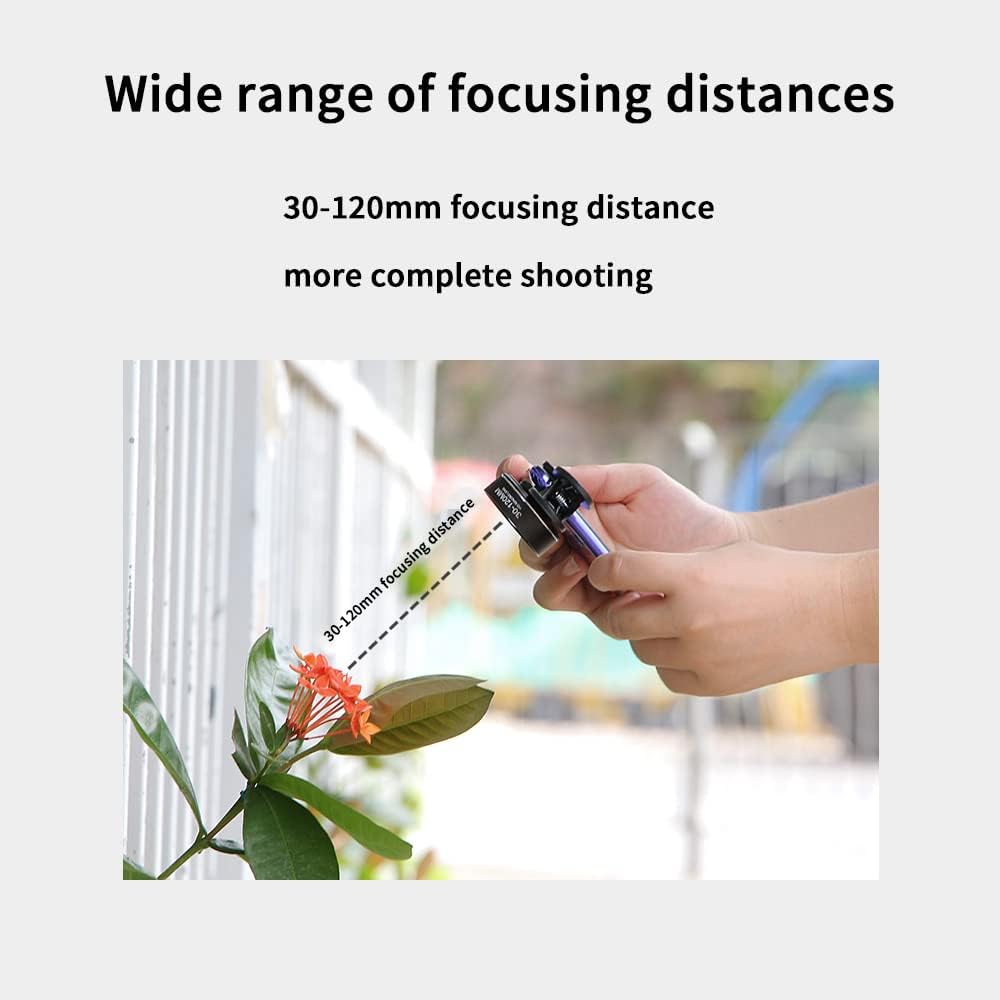 30-120mm Cell Phone Macro Lens, for ipad,iPhone,Samsung, Android, Pixel,Phone Macro Lens