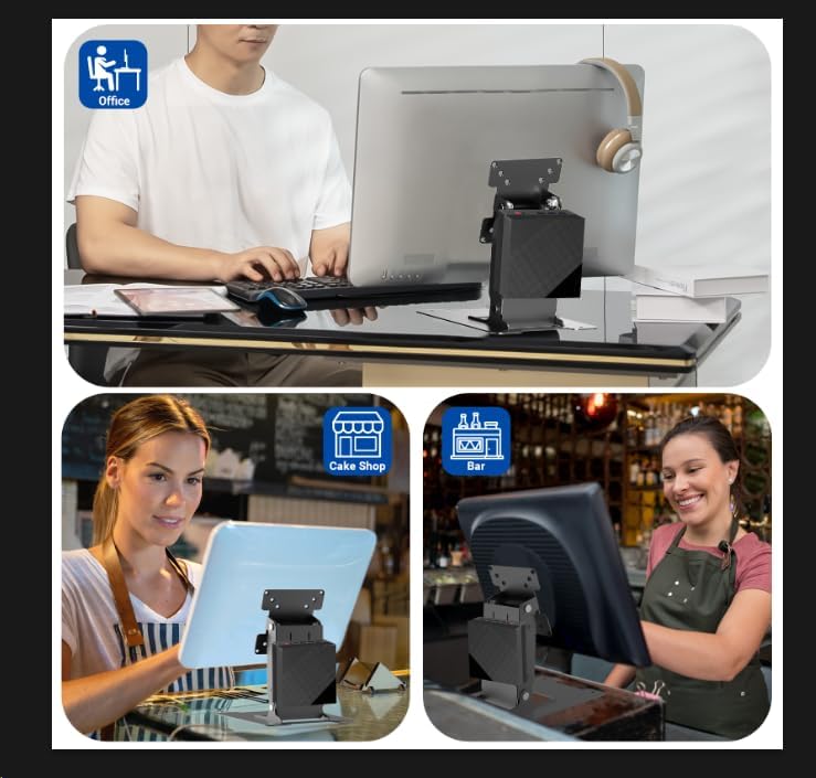 Touch LCD Monitor&All in One PC Stand All Metal Holder Sturdy with VESA Hole 75x75mm&100x100mm