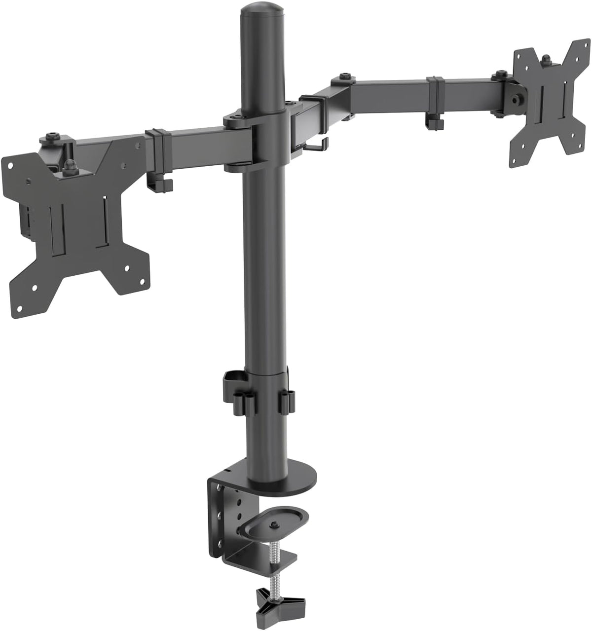 H&C(hcck&Cllassp) 17-27 17.6lbs, Dual Monitor Mount, Monitor Arm with Swivel, Tilt, Rotation, Height Adjustable, VESA