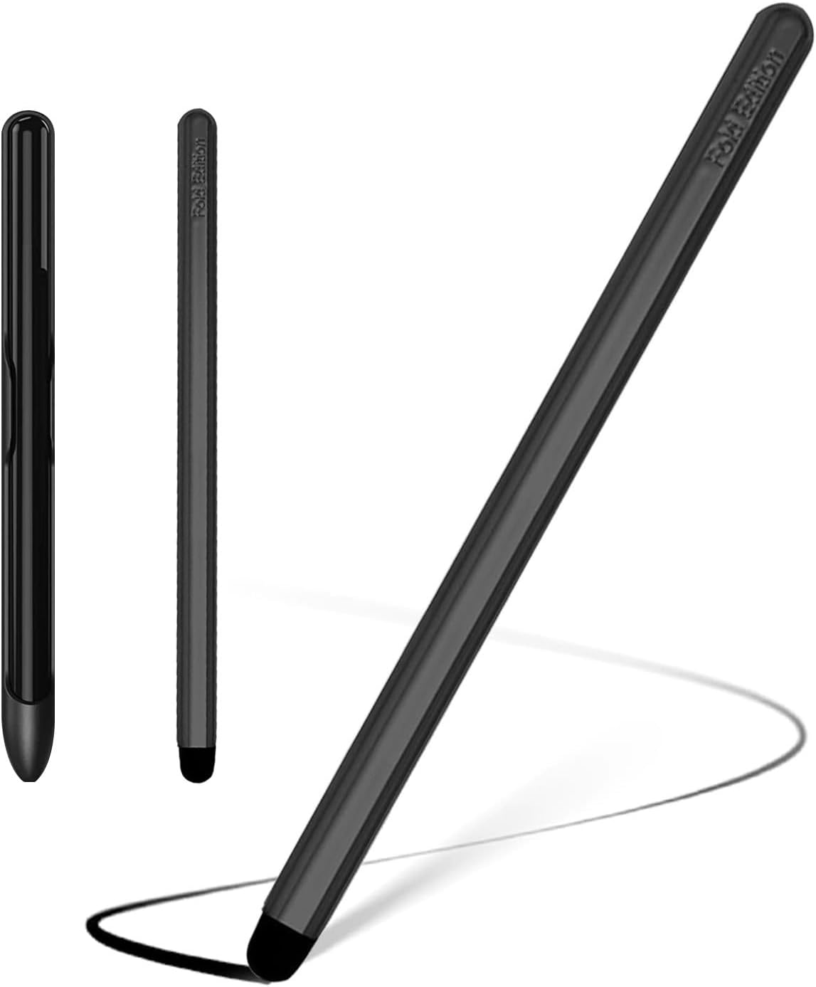 Stylus Pens with Pen Slot for Touch Screens, High Precision Capacitive Universal Stylus for iPad iPhone Tablets Samsung Galaxy All Touch Screen Devices (Black-Long)