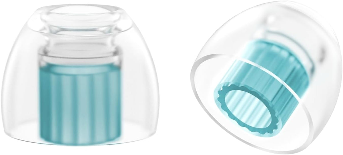 SpinFit W1 for IEM - MS - Patented Medical-Grade Silicone Ear Tips, Double W-Shaped Tube Core, More Stability
