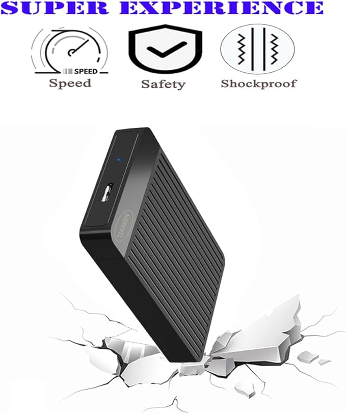1TB Ultra Slim Portable External Hard Disk Drive 2.5'' USB 3.0 HDD Storage for Mac PC Laptop PS4 Xbox one