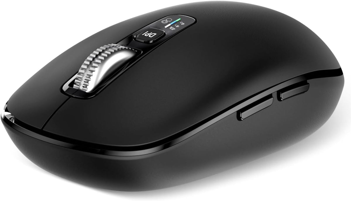 INFINMIND Mouse,USB+BT2,Multi 4-Way 3000 DPI,10 2 Wireless Bluetooth Device Ergo Full Size Mouses-big Hand,Metal Super