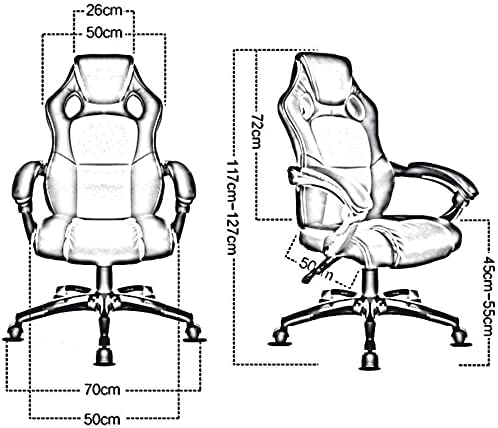 Office Chair Computer Chair High Back Reclining Swivel Chair Gaming Chair Ergonomic Table and Chair Game Chair Armrest Seat Chair (Color : Orange Black) Needed