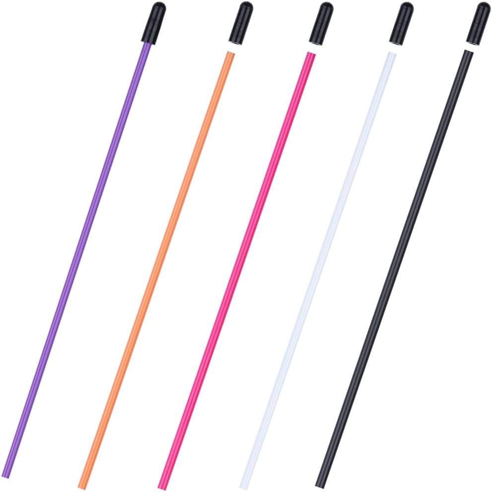 Hobbypark 5-Pack 2.4G Multicolor Plastic Antenna Tube with Cap for RC Model Cars Boats Receivers