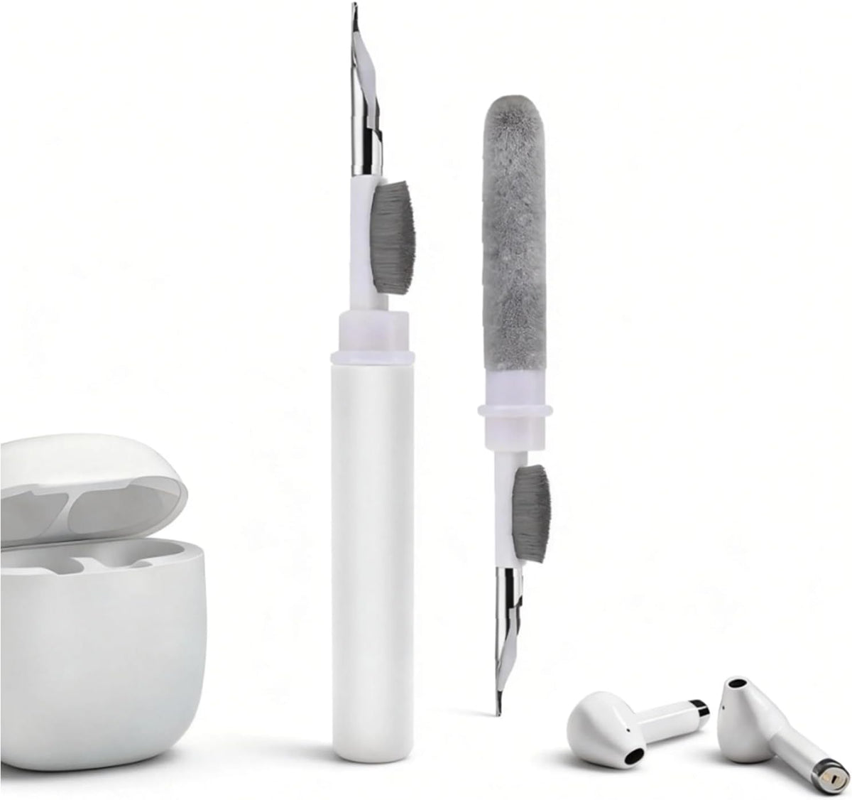 3 1 1 2 3, Headsets in Cleaner Kit for AirPods Pro Multi-Function Cleaning Pen with Soft Brush & Flocking Sponge