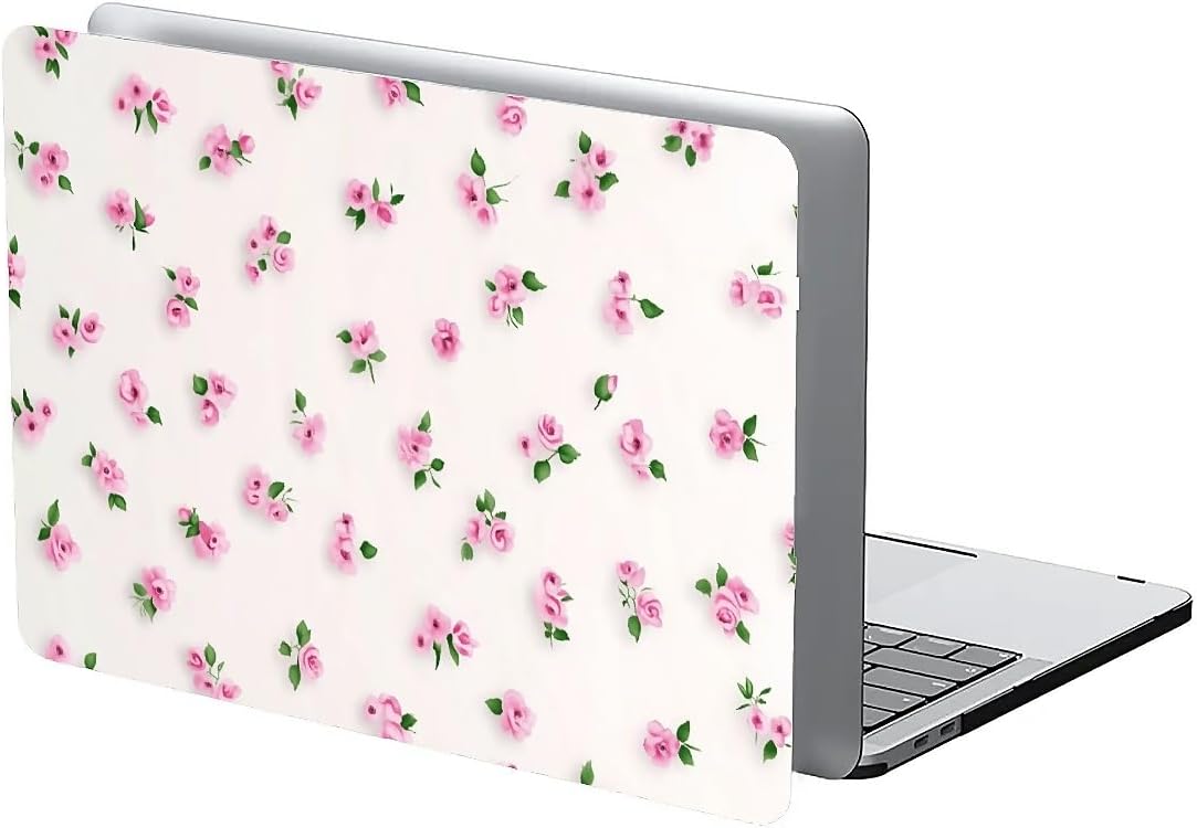 Compatible with MacBook Air 13.3 13.6 Inch Case 2022 2021 2020 2019 Plastic Hard Shell Case Cover,13.6 Air (A2681) M2 2022, Pink Rose
