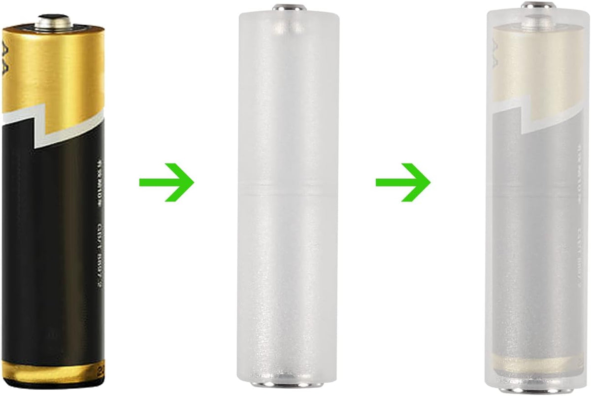 AEDIKO 10pcs AAA to AA Converter AAA to AA Battery Adapter AAA to AA Battery Converter Holder AAA to AA Adapter for AAA