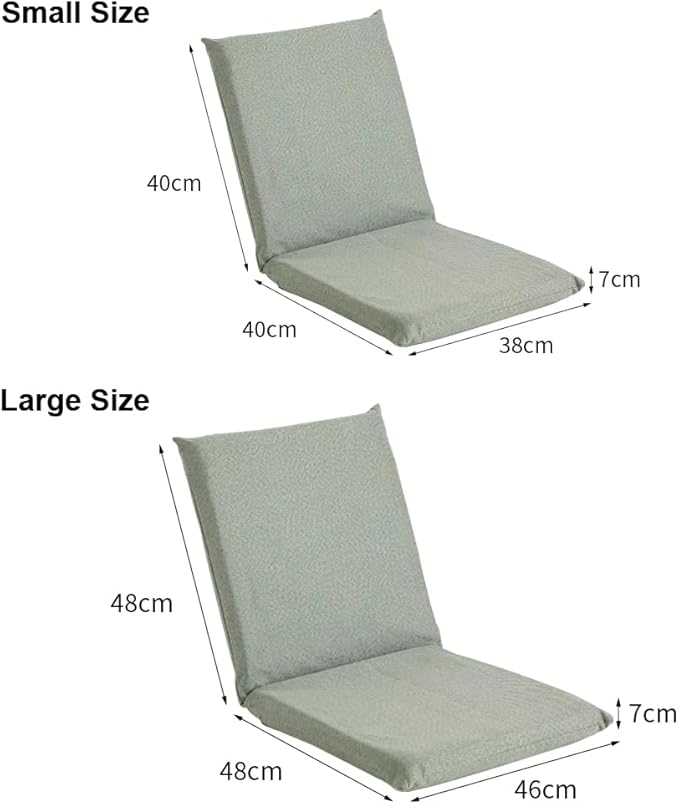 BTZHY Floor Chair Floor Chair Meditation Floor Chair Lazy Sofa Chair with Back Support Portable Floor Chair Ergonomic Lounger Sofa for Seating Gaming Reading TV WatchingGreenS