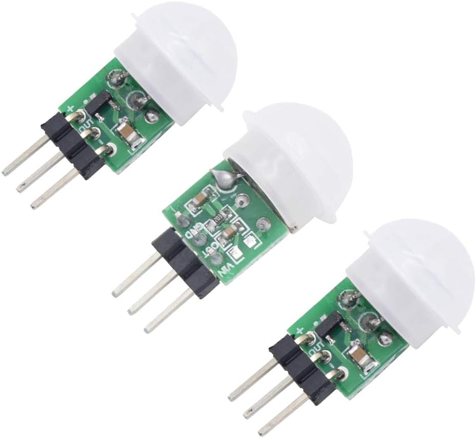 HiLetgo 3pcs AM312 Mini Pyroelectric PIR Human Sensor Module PIR Infrared IR Sensor Body Manual Motion Infrared IR