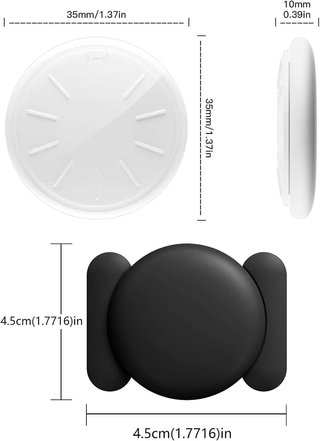 HONGTOP H 1PCS GPS Tracker for Vehicles, Real Time Tracker Device for Vehicles, Work with Find My (iOS Only), MINI
