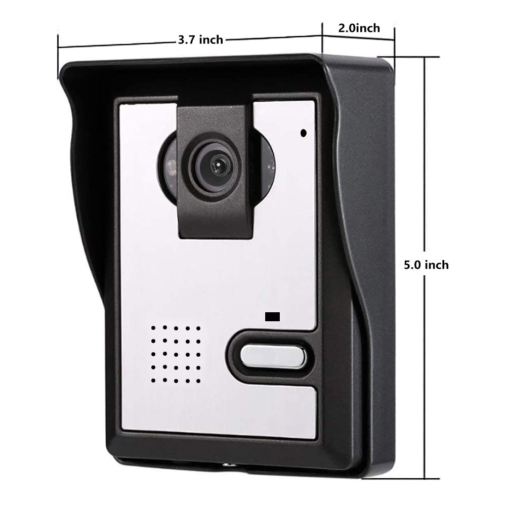 AMOCAM Wired Video Intercom Doorbell System 4.3 Inches HD LCD 2- Monitor Video Door Phone Bell Kits IR Night Vision Indoor Outdoor Camera DoorBell