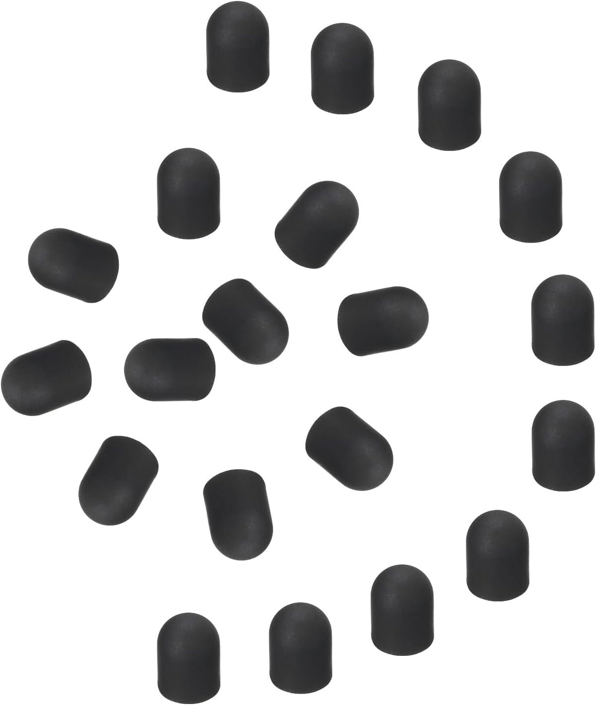 MECCANIXITY 60Pcs Replacement Stylus Pen Tips 5.5mm Conductive Capacitive Touch Screen Pens Tips Silicone Rubber, Black