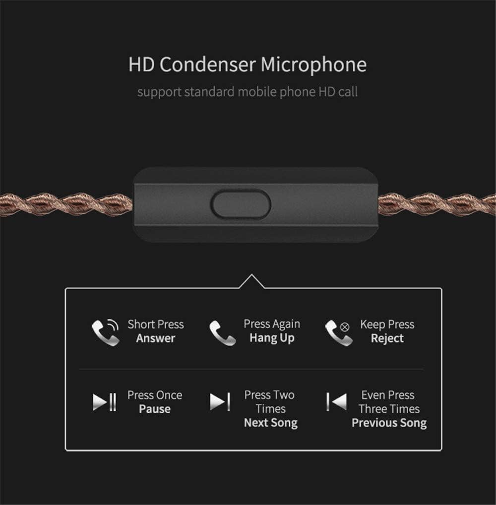 KZ ZSX in Ear Headphone Monitor,Hybrid HiFi Earphone with 5BA 1DD 6 Drivers,KZ Earbuds with Detachable 2 Pin Cable for Church Band Musician Singer(with Mic,Purple)