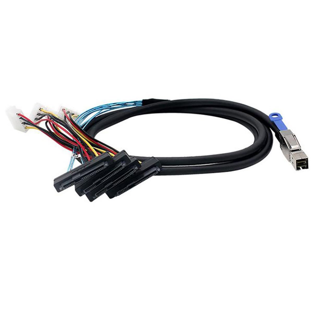 8644 4* 8482 29P 6Gbps 28AWG (0.5M) Mini SAS HD SFF to SAS Server Cable with Power High Speed Copper Wire Data Transfer
