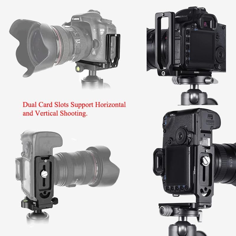 HuaerHui DSLR Camera L-Shaped Bracket Mount, Arca-Swiss Vertical Horizontal Switching Quick Release Plate for Canon