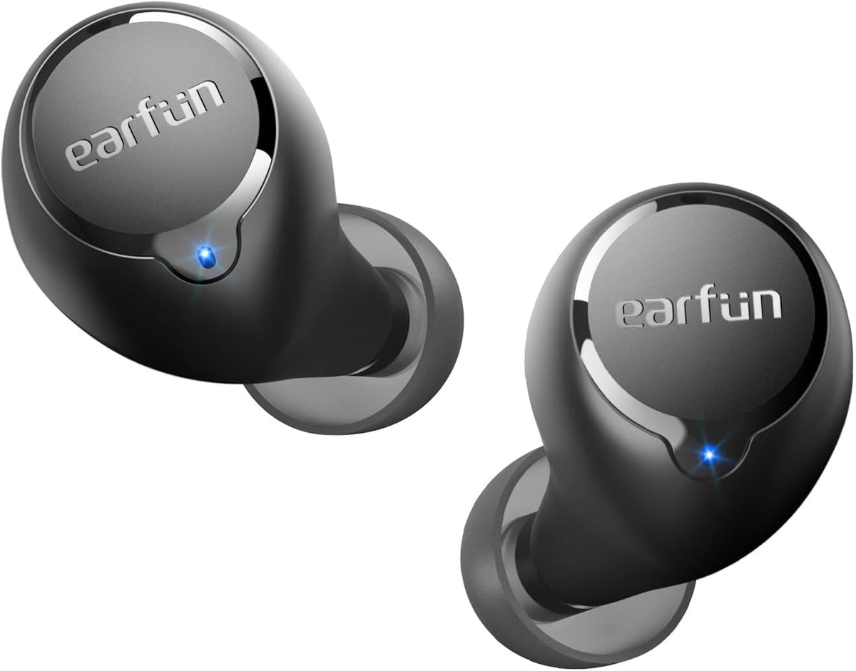 EarFun Free 1S Wireless Earbuds, Bluetooth Earbuds with Deep Bass, 4 Mics for Clear Call, Customizable EQ App, IPX7 Waterproof in-Ear Headphones, 30H Playtime, Wireless Charging