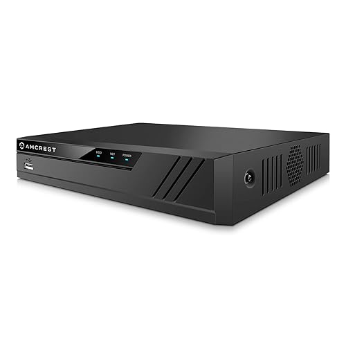Amcrest NV4108E-A2 4K 8CH POE NVR (1080p/3MP/4MP/5MP/8MP) POE Network Video Recorder - Supports up to 8 x 8MP/4K IP Cameras, 8-Channel Power Over