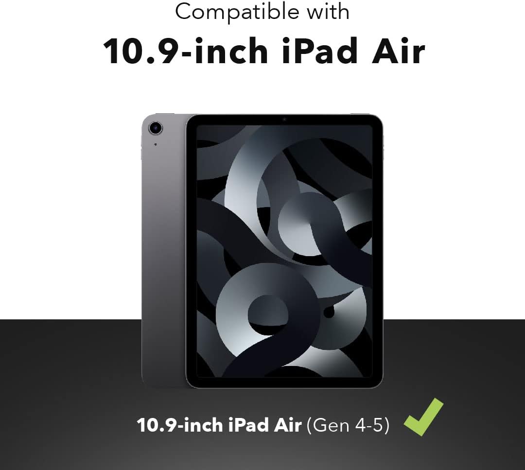 ZAGG Pro Keys Detachable Case and Wireless Keyboard for iPad Air 11" (M3)/ Air 10.9" (Gen 4, Gen 5), iPad Air 11" (M2) - Bluetooth Pairing, Backlit Laptop-Style Keys, Apple Pencil Holder, Black