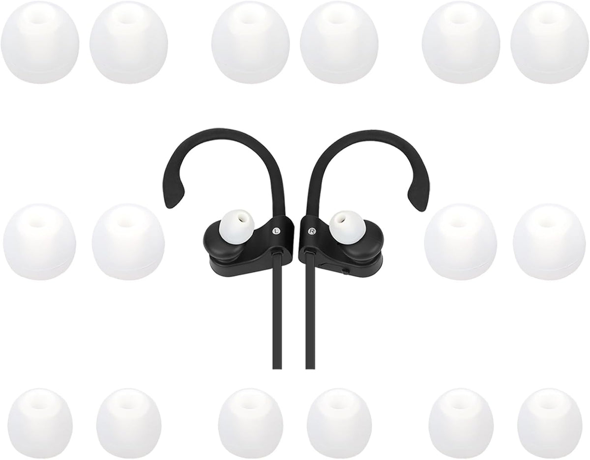 Earbud Replacement Tips Silicone Earbud Tips Fit Most in-Ear Earbuds(Inner Hole 3.8mm -5.1mm) Headphone Ear Bud Covers 9 Pairs S M L