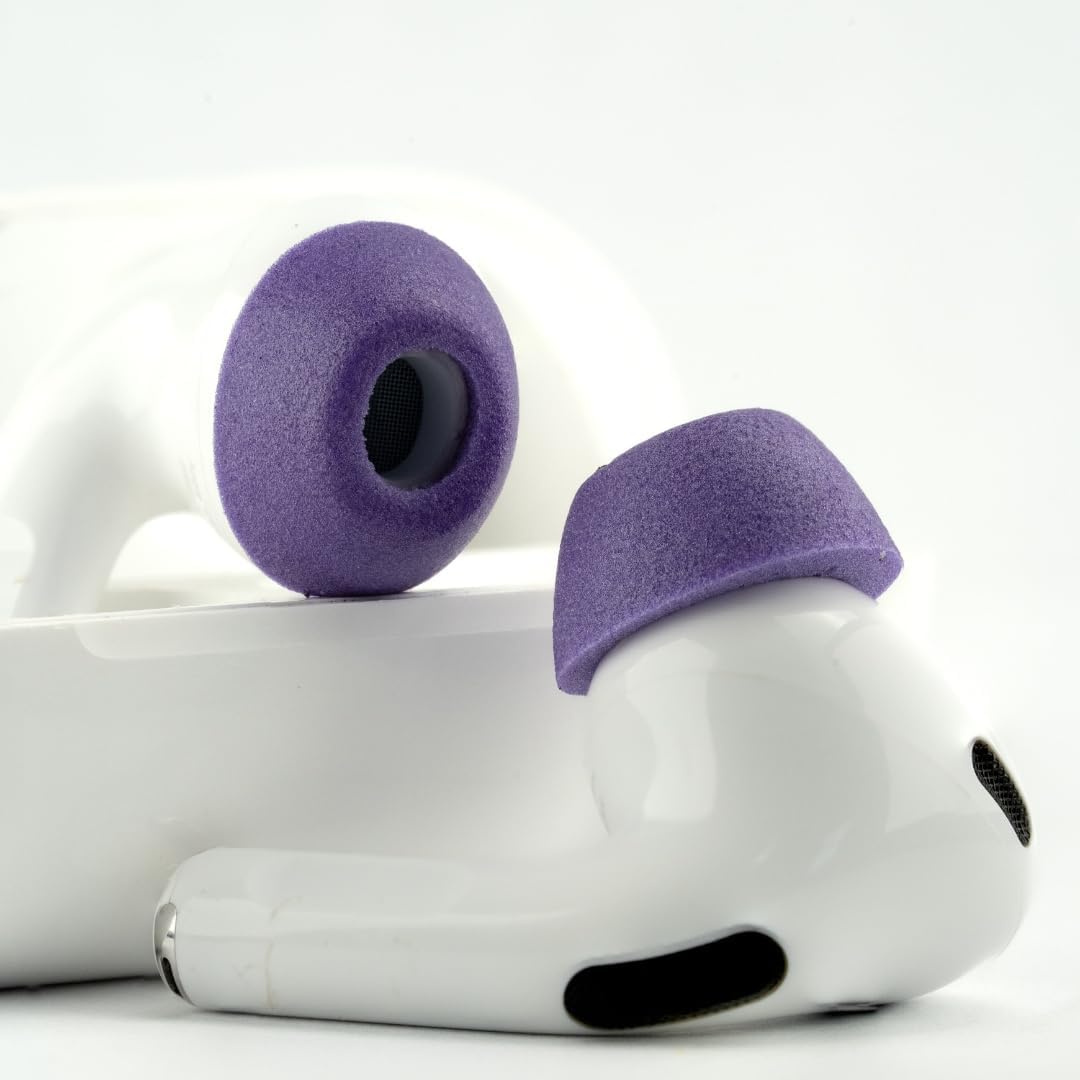 Comply TrueGrip MAX | Premium Memory Foam Replacement Earbud Tips for Apple AirPods Pro 1 & 2 | Long Lasting Comfort, MAX Durability, Secure Fit, Superior Noise Isolation| Purple (Small) (3 Pairs)